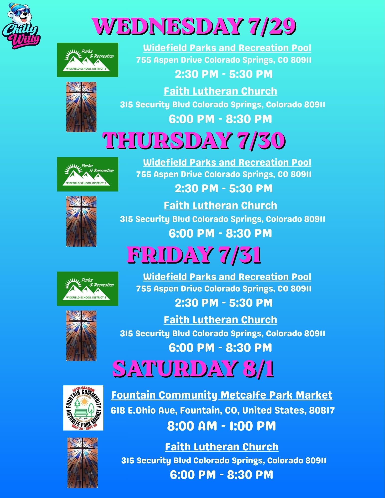 This Week's Schedule